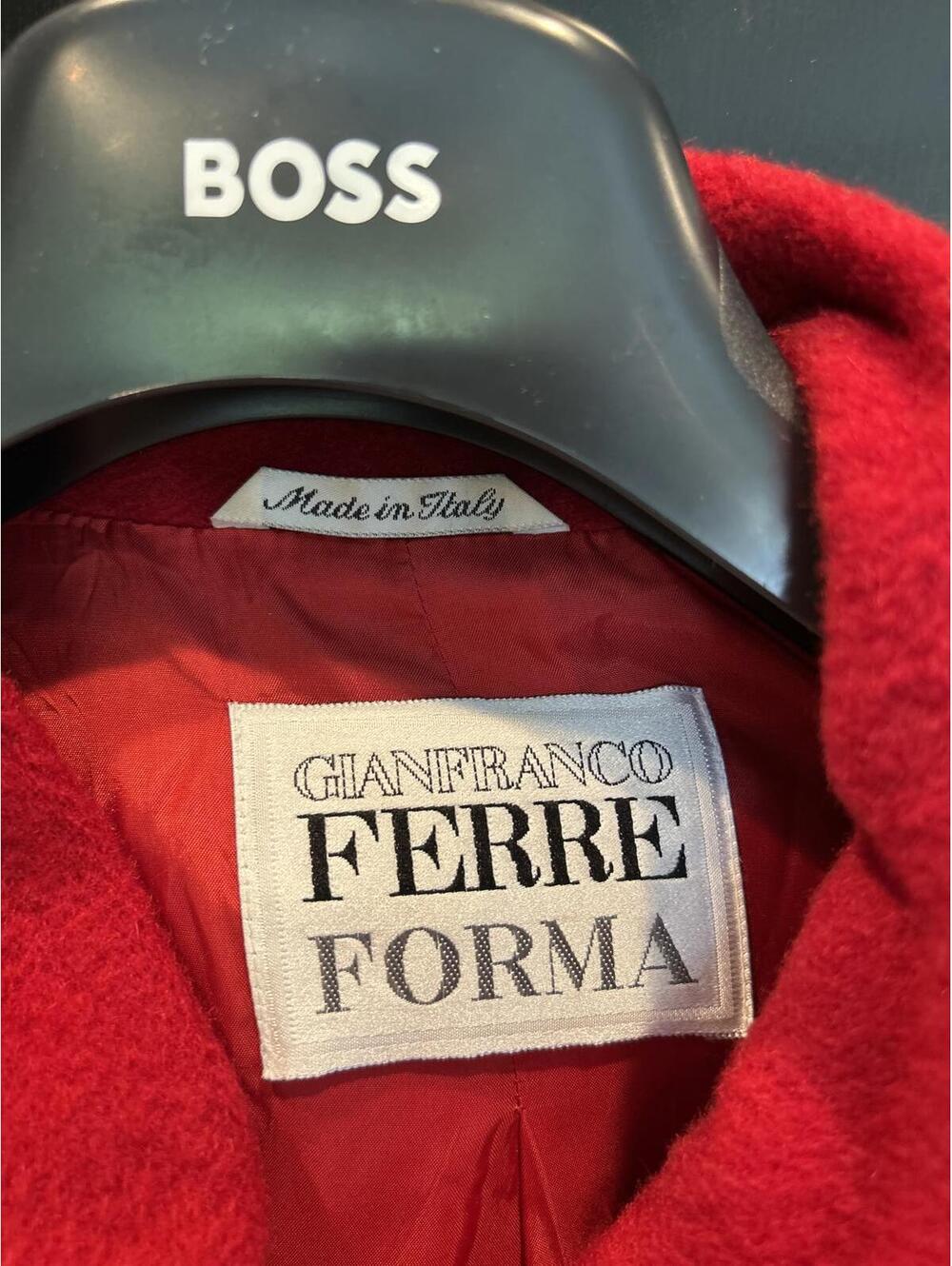 Gianfranco Ferre Forma Red Wool Jacket size US 22